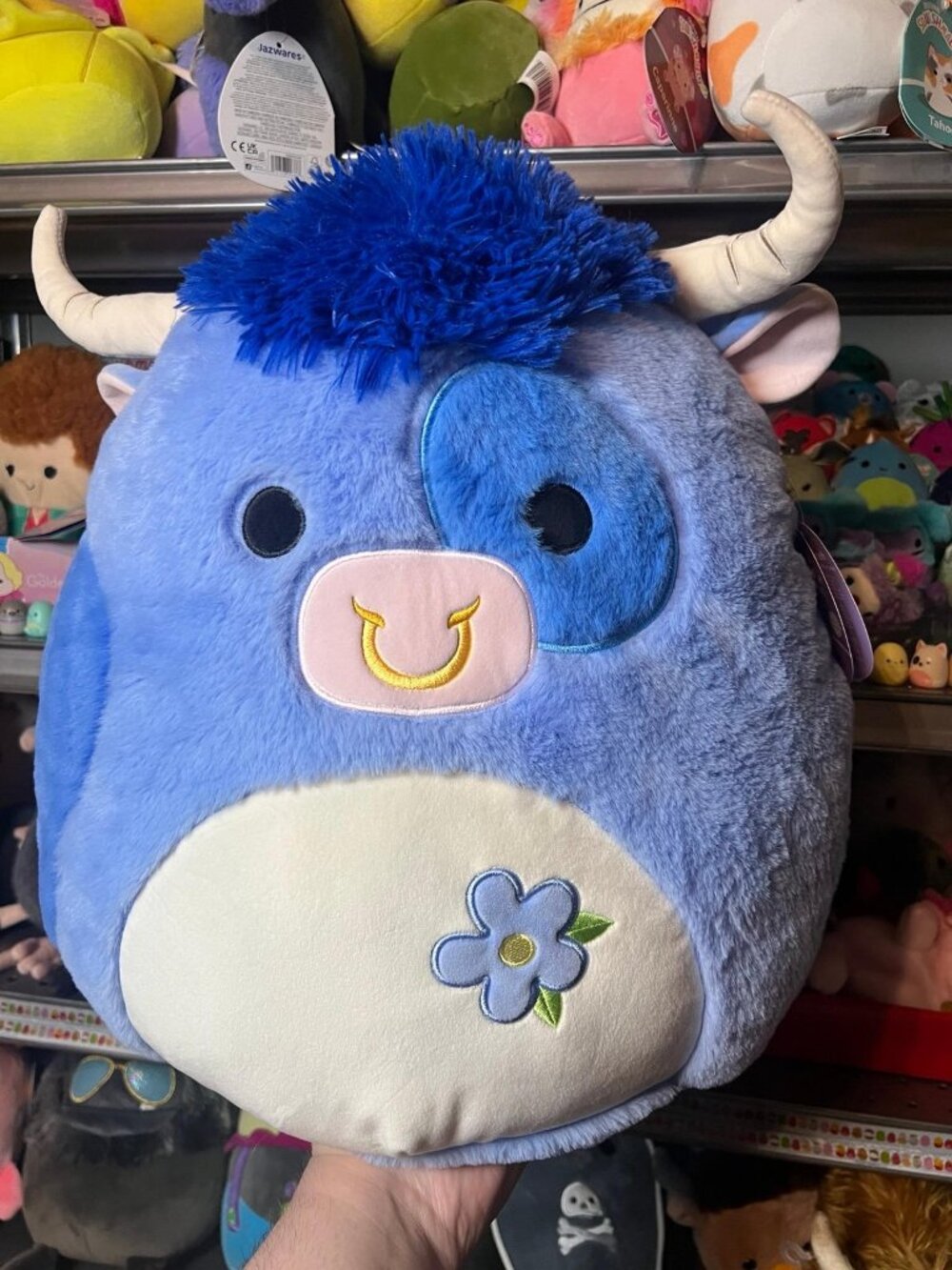 Squishmallows Bermayeh the Cow FuzzaMallows 16 inch Exclusive RARE HTF NWT
